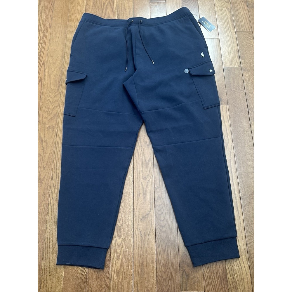 Polo‎ Ralph Lauren Cargo Joggers Mens 3XLT Navy Double Knit Sweatpants NEW NWT